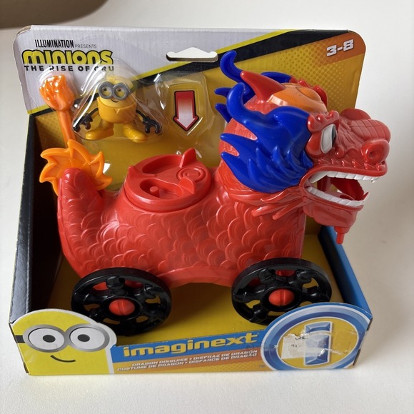 Fisher-Price Other - NEW Imaginext Fisher Price Minions Rise Gru Movie Dragon Disguise wagon beast